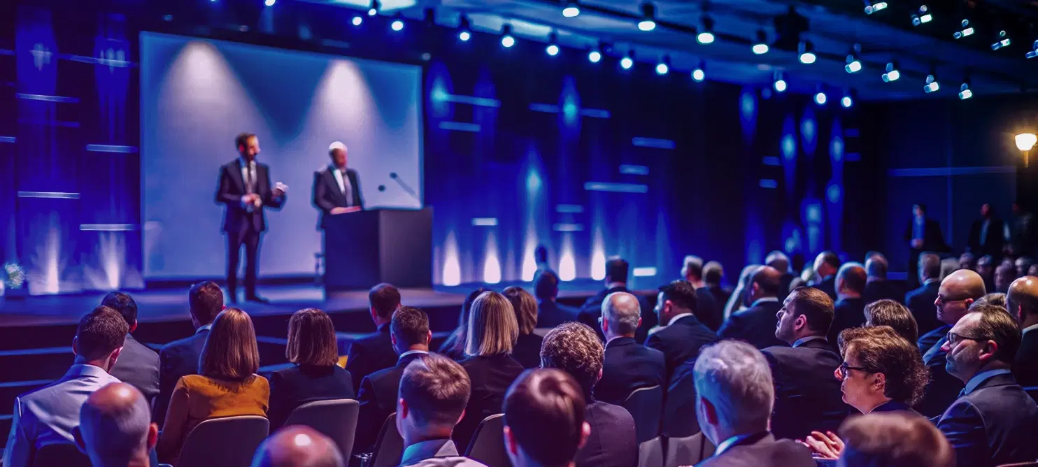 Podcast production setup with microphones and mixer